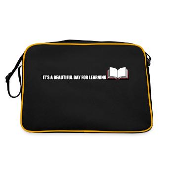 beautiful day for learning - Retro Bag - black/gold - Back