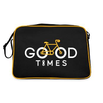 Good Times Shirt for MTB Riders - Retro Bag - black/gold - Back