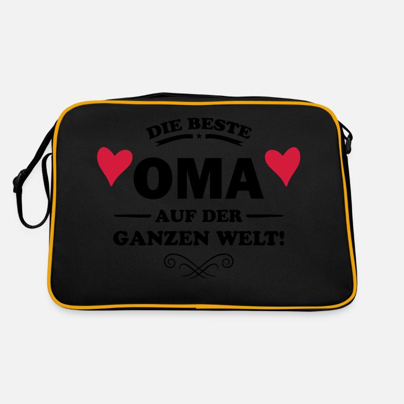 beste oma Retro Tasche