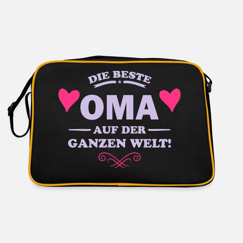 beste oma Retro Tasche