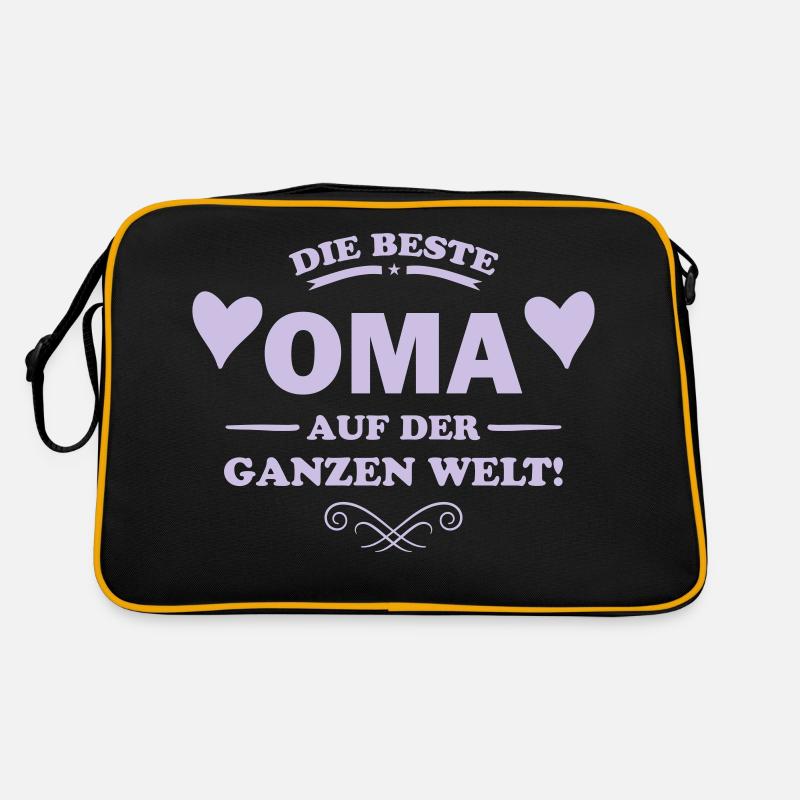 beste oma Retro Tasche