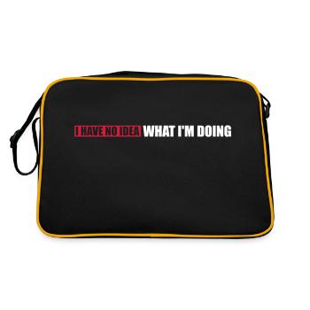 I Have No Idea - Retro Bag - black/gold - Back