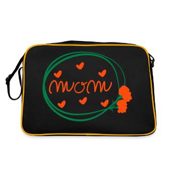 MAMAN LETTRAGE AVEC DES ŒILLETS - Sac Retro - noir/or - Dos
