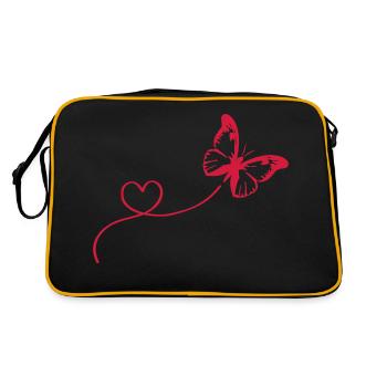 Butterfly Love - Retro Bag - black/gold - Back