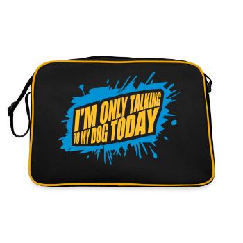 only talking to dog - Retro Bag - black/gold - Back