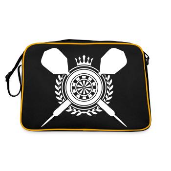 fléchettes fléchette flèche jeu de fléchettes armoiries - Sac Retro - noir/or - Dos