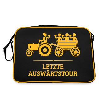 Dernière tournée à l’extérieur Avec trek (JGA / marié) - Sac Retro - noir/or - Dos