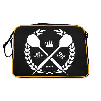 fléchettes fléchette flèche couronne - Sac Retro - noir/or - Dos