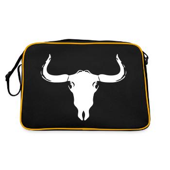 taureau squelette vache tête de taureau - Sac Retro - noir/or - Dos