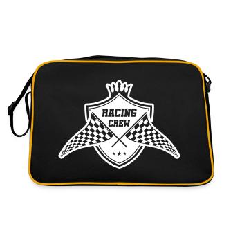 drapeau de course symbole drapeau équipe - Sac Retro - noir/or - Dos