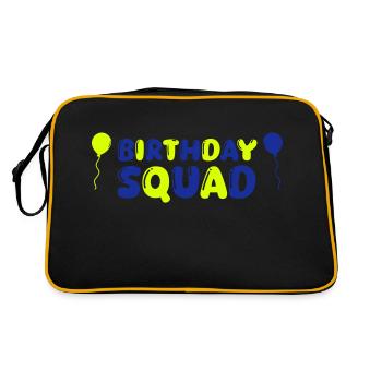 birthday squad 02 - Retro Tasche - Schwarz/Gold - Hinten