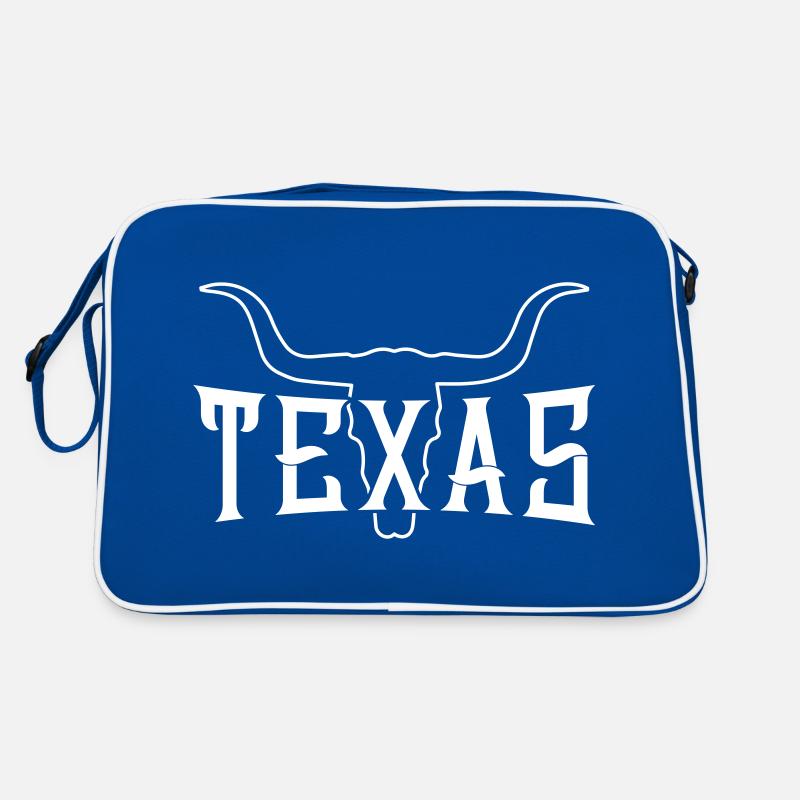 symbole squelette taureau texas Sac Retro