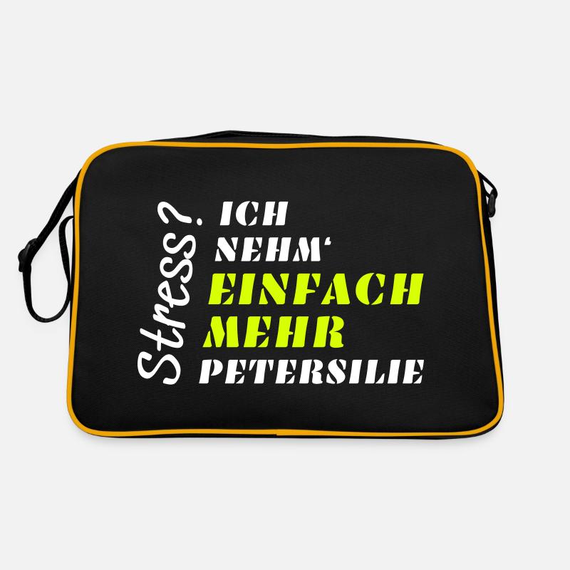 Stress? Nicht mit Petersilie! Retro Tasche