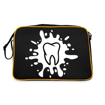 tooth icon blob - Retro Bag - black/gold - Back