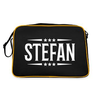 stefan name - Retro Bag - black/gold - Back