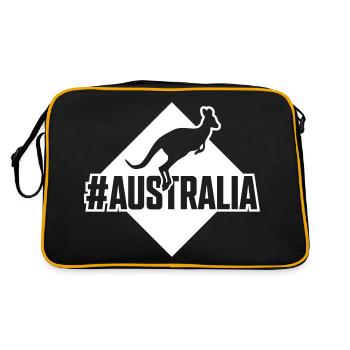 kangaroo kangaroo australia - Retro Bag - black/gold - Back