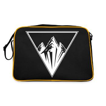berge symbol icon triangle - Retro Bag - black/gold - Back