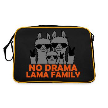 Pas de drame Famille de lamas - Sac Retro - noir/or - Dos