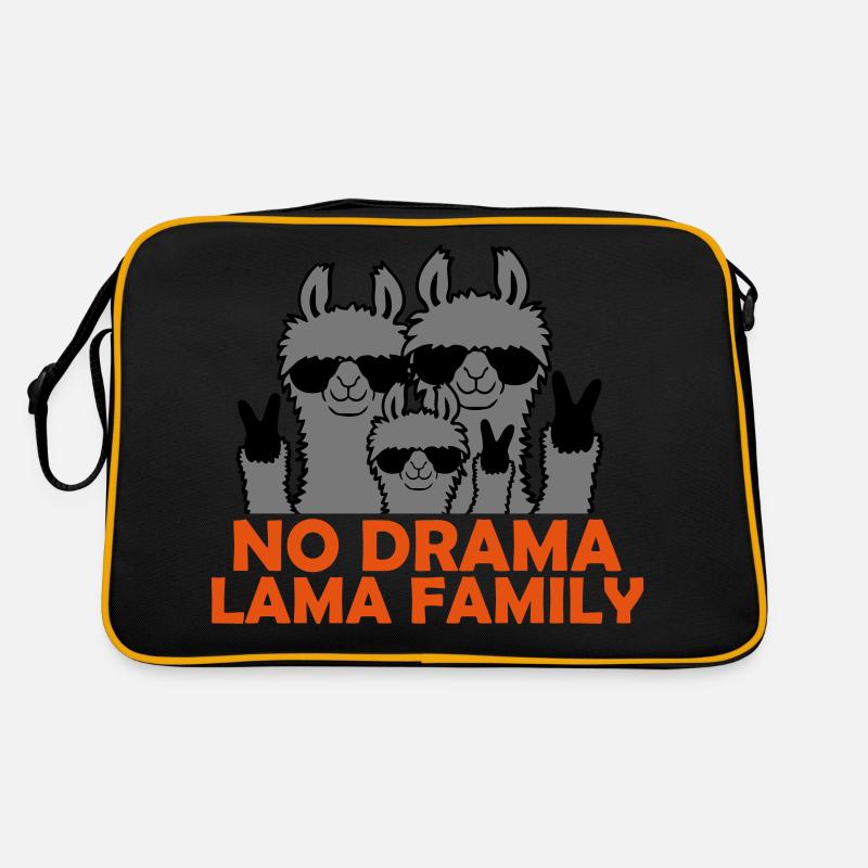 No Drama Llama Familie Retro Tasche