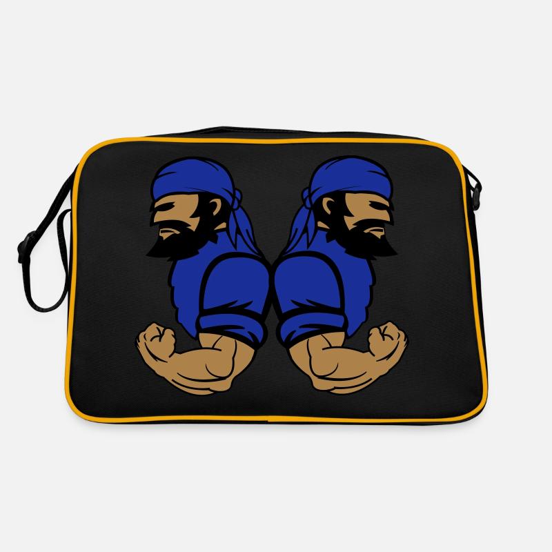 piraten - Retro Tasche - Schwarz/Gold