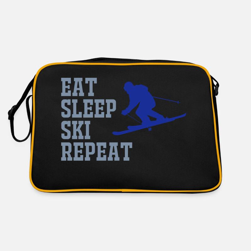 SKI EAT SLEEP REPEAT Retro Tasche