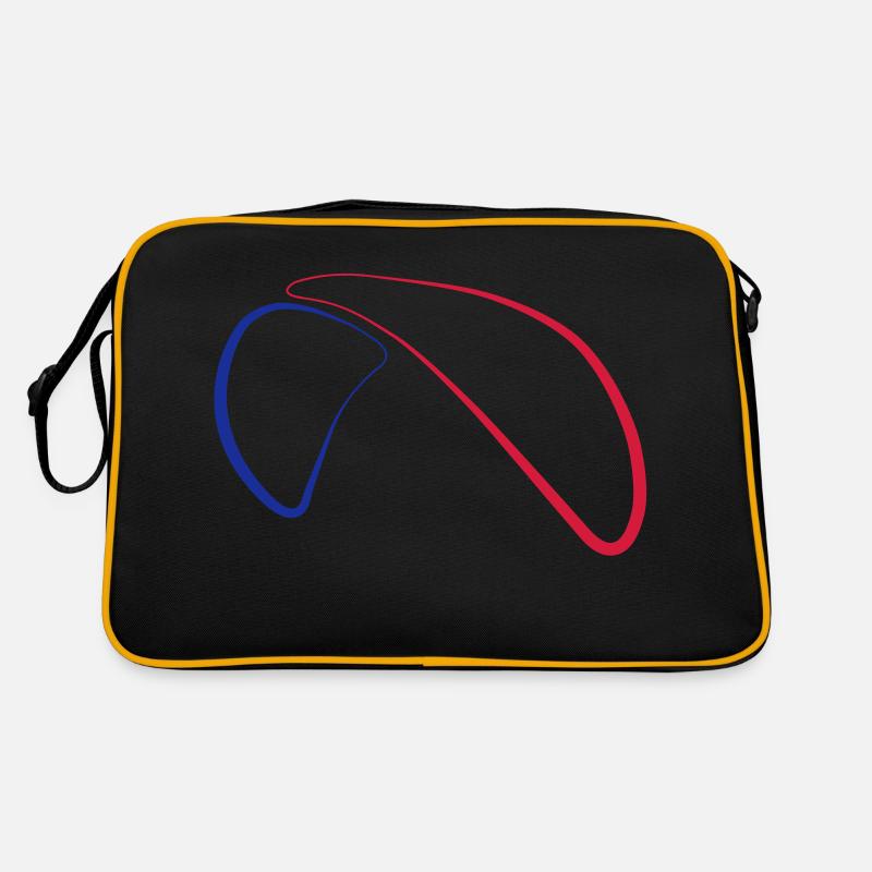Paragliding Logo 2 - Retro Tasche - Schwarz/Gold