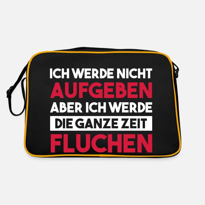 ICH WERDE NICHT AUFGEBEN Geschenk Retro Tasche