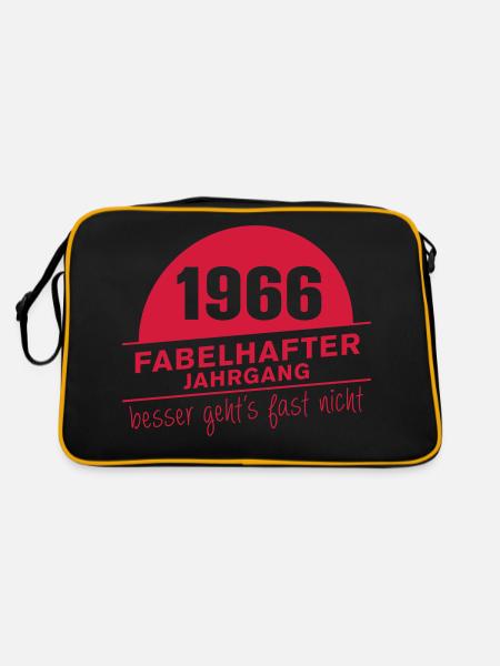Fabelhafter Jahrgang 1966 - Retro Tasche - Schwarz/Gold