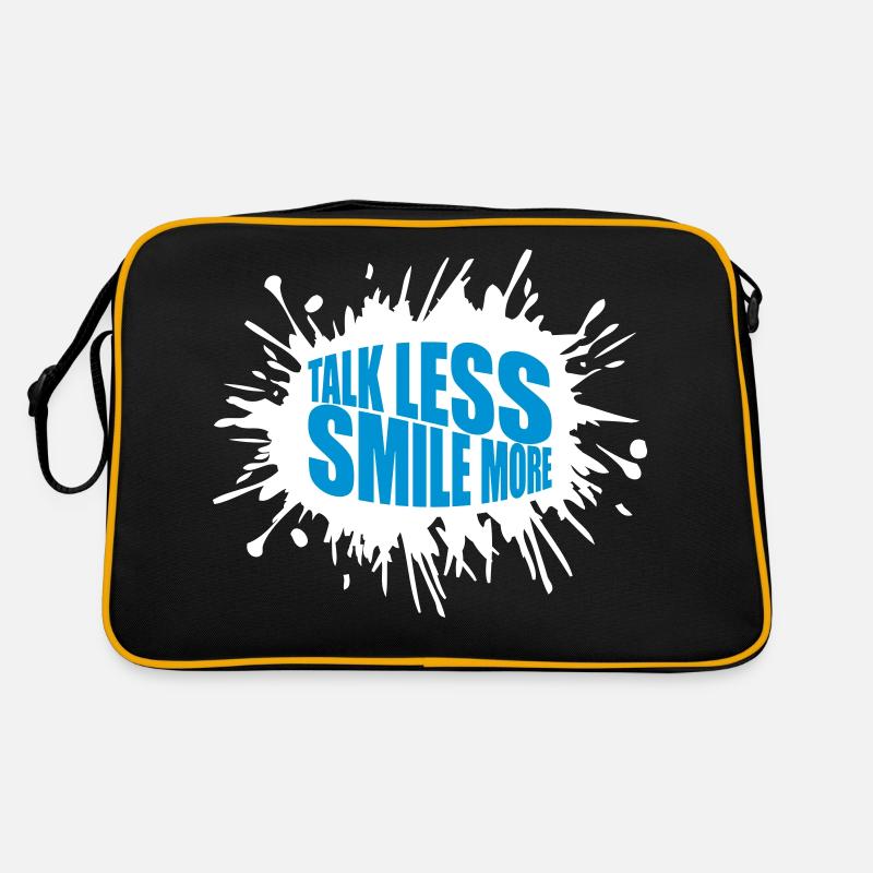 talk less smile more Retro Bag