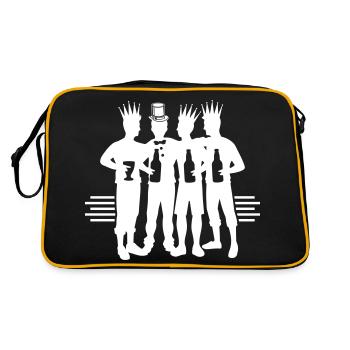 Bachelor, Marié, Équipe, Bachelors - Sac Retro - noir/or - Dos