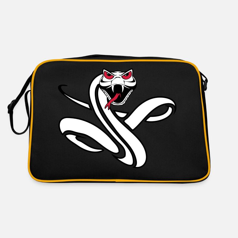 Snake cool dangerous evil Retro Bag