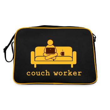 couch worker in your two desired colors - Retro Bag - black/gold - Back