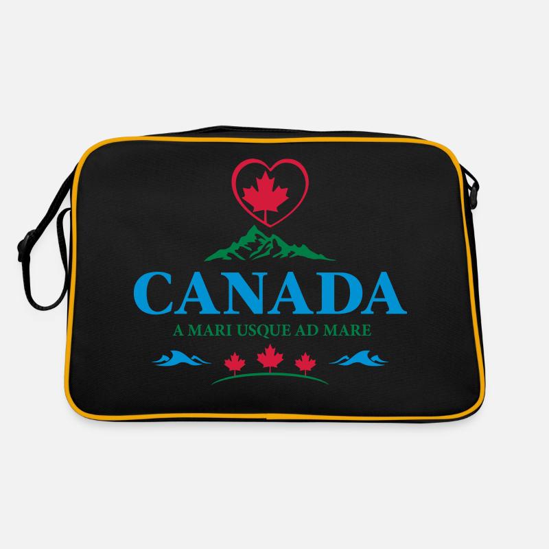 Kanada Vancouver Montreal Toronto Maple Leaf Herz Retro Tasche