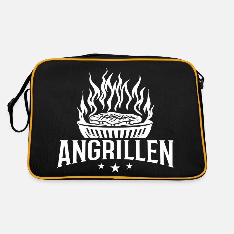 Angrillen Grillen Grill Retro Tasche