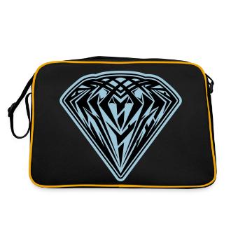 Diamond Symbol Icon - Retro Bag - black/gold - Back