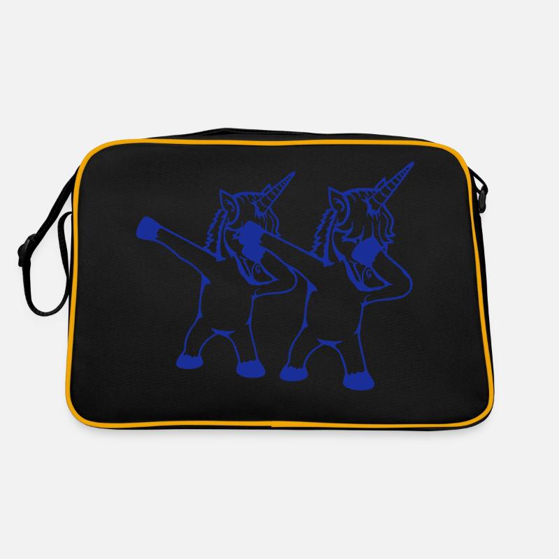 2 Einhörner Dabbing Dab Tanz Party Pose Geste Team Retro Tasche