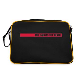 moi sarcastique ne cite jamais - Sac Retro - noir/or - Dos