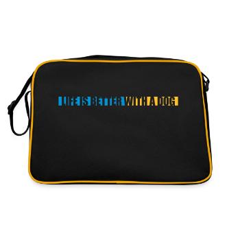 better with a dog - Retro Bag - black/gold - Back