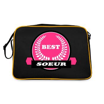 FRERE SOEUR BRUDER SCHWESTER - Retro Tasche - Schwarz/Gold - Hinten