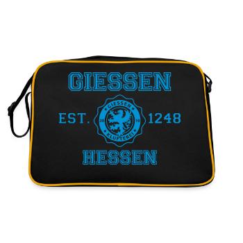 Gießen Est. 1248 - Retro Tasche - Schwarz/Gold - Hinten