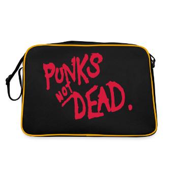 Punks not Dead - Retro Bag - black/gold - Back