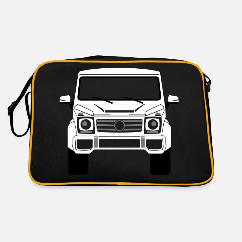 W463 G63 AMG Front G-Klasse - Retro Tasche - Schwarz/Gold