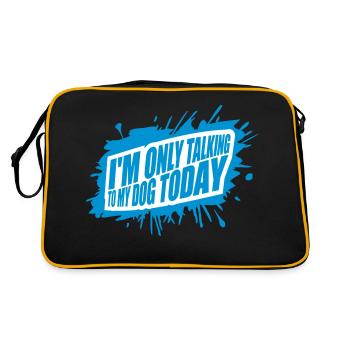 only talking to dog - Retro Bag - black/gold - Back