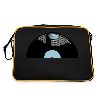 Musique de disque demi-vinyle - Sac Retro - noir/or - Dos