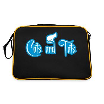 Citation de chats et de tats - Sac Retro - noir/or - Dos
