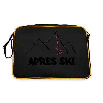 apres ski - Retro Tasche - Schwarz/Gold - Hinten