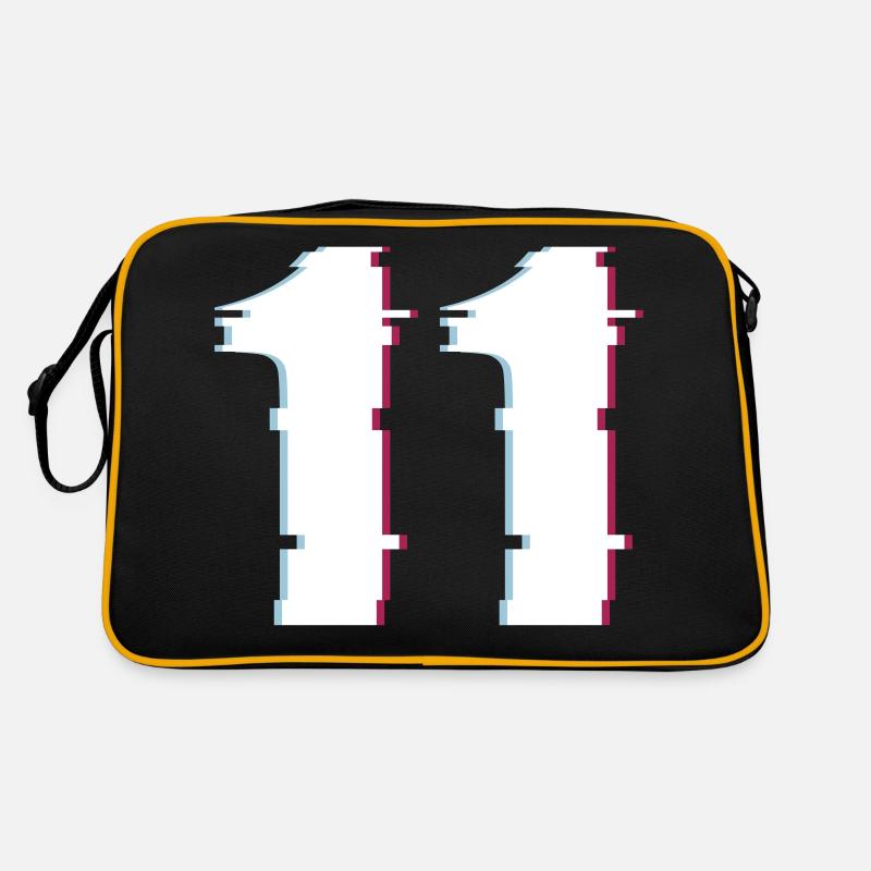 11 Eleven Eleven Number Effect Number déformé Sac Retro