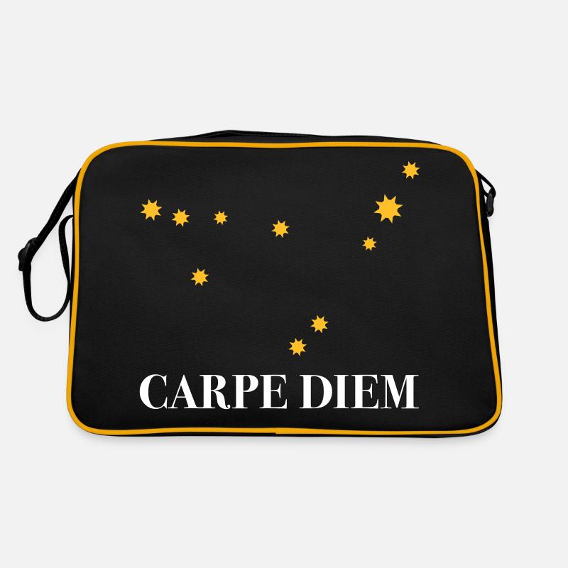 Carpe Diem nutze den Tag Sternbild Steinbock Deneb Retro Tasche