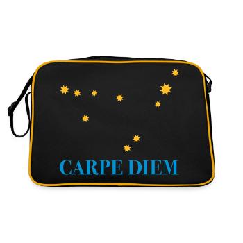 Carpe Diem utilise la constellation du jour Capricorne Deneb - Sac Retro - noir/or - Dos