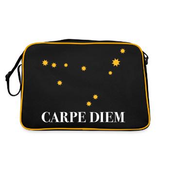 Carpe Diem utilise la constellation du jour Capricorne Deneb - Sac Retro - noir/or - Dos
